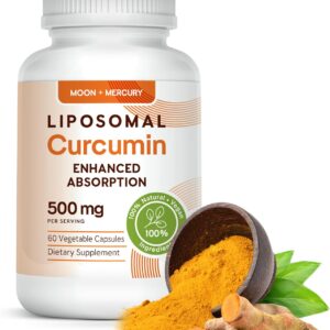 Liposomal Turmeric Curcumin 500mg - 60 Turmeric Curcumin Supplements Capsules